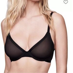 CUUP The Plunge Mesh Bra Black 32B